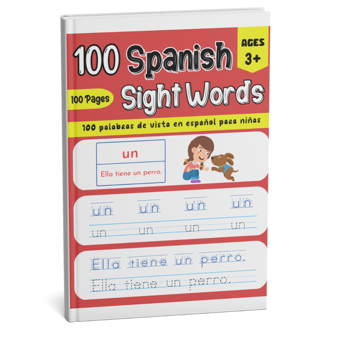 100 Spanish Sight Words Workbook for Kids (Ages 3+) | Printable Handwriting Practice PDF