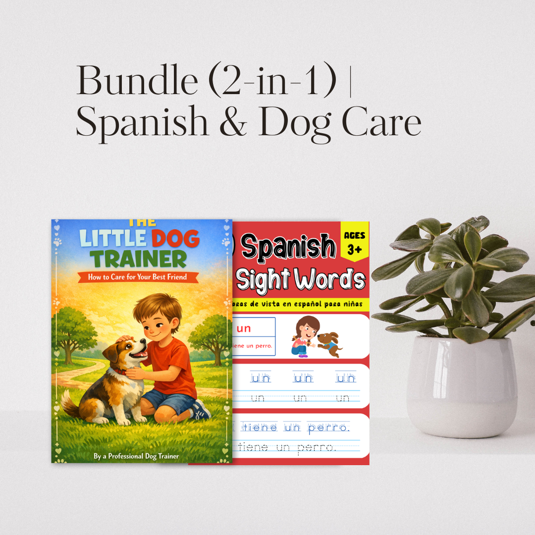 Ultimate Kids Learning Bundle (2-in-1) | Spanish & Dog Care Activity Pack