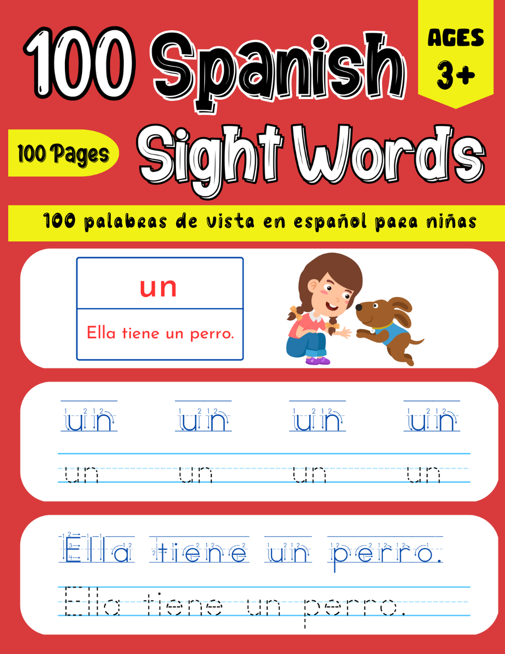100 Spanish Sight Words Workbook for Kids (Ages 3+) | Printable Handwriting Practice PDF - Image 3